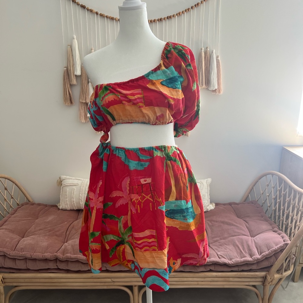 Farm Rio Ipanema cut out dress